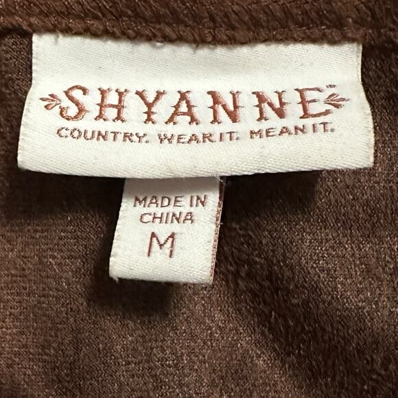 Shyanne Brown Suede Bodice Aztec Print Dress Women’s M Boho Western Cowgirl - Picture 5 of 8